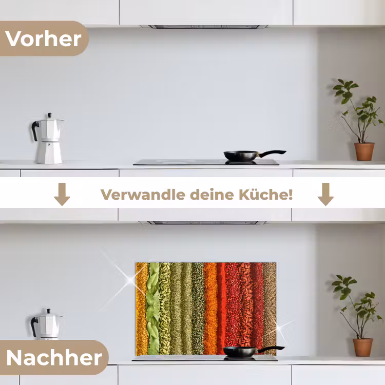 Spritzschutz Küche - Kräuter - Gewürze - Farbenfroh — 7