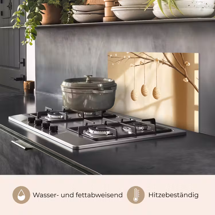 Spritzschutz Küche - Beige - Osterkuchen - Eier — 2