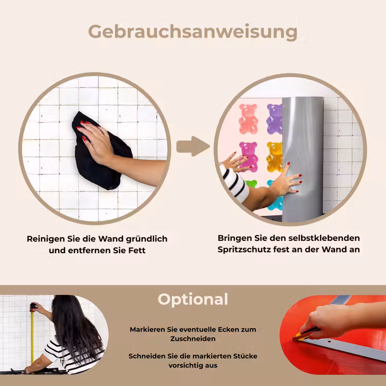 Spritzschutz Küche - Bär - Bunt - Bonbon — 6