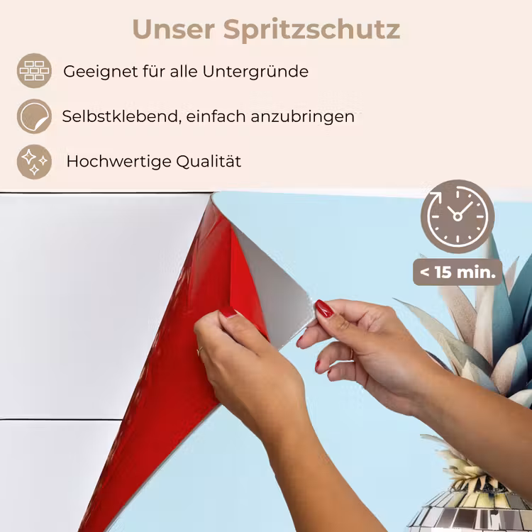 Spritzschutz Küche - Blau - Ananas - Disco - Discoball — 4