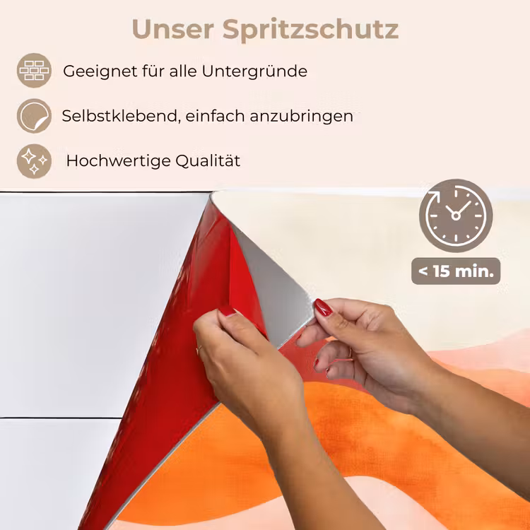 Spritzschutz Küche - Abstrakt - Landschaft - Wellen — 4