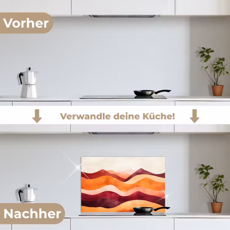 Spritzschutz Küche - Abstrakt - Landschaft - Wellen — 7