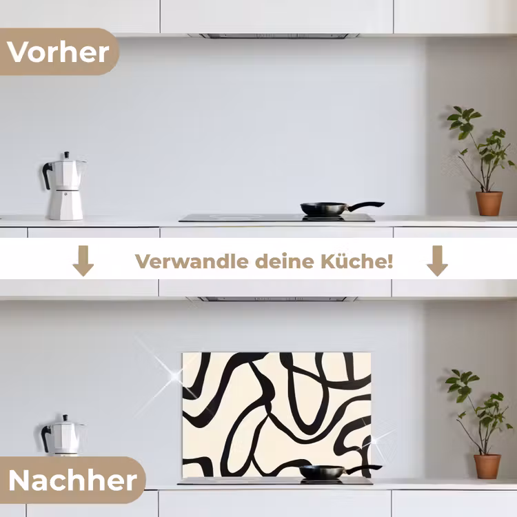 Spritzschutz Küche - Abstrakt - Linien - Modern - Beige — 7