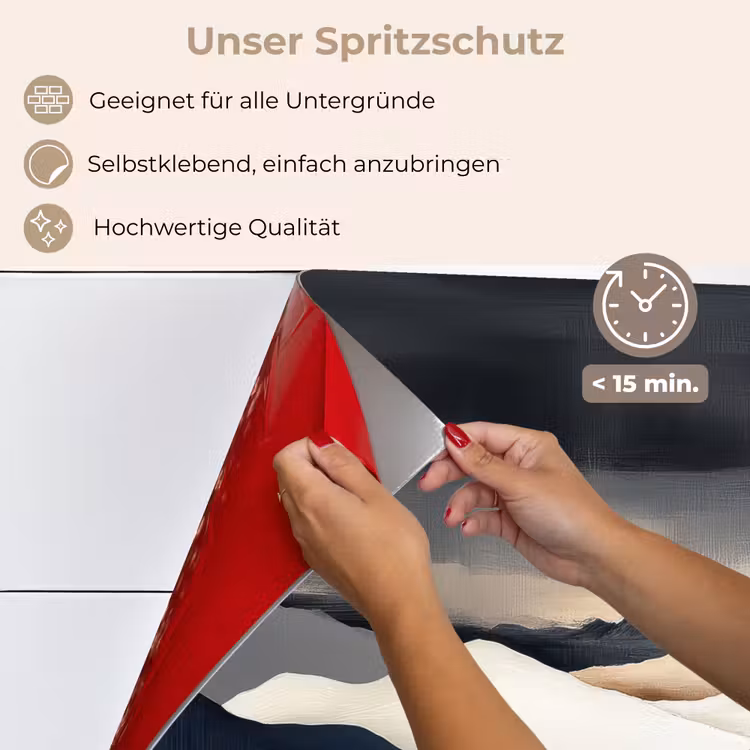 Spritzschutz Küche - Berge - Dunkelblau - Landschaft — 4