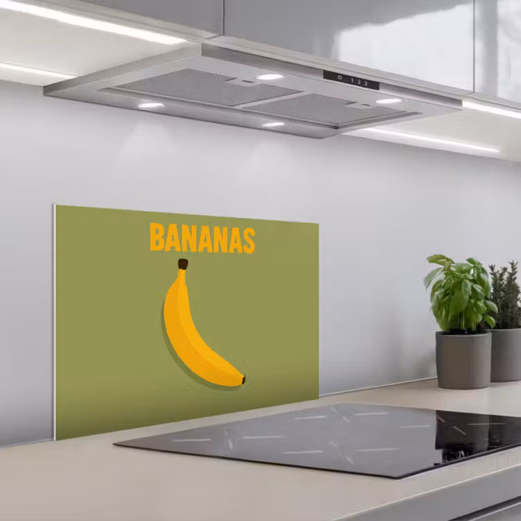 Spritzschutz Küche - Banane - Minimalistisch - Gelb — 1