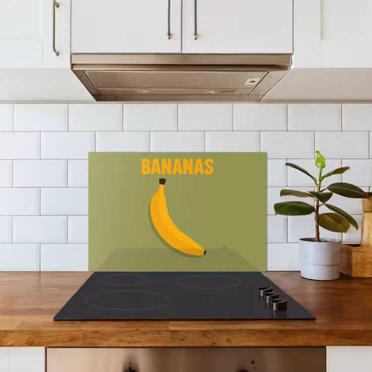 Spritzschutz Küche - Banane - Minimalistisch - Gelb — 3