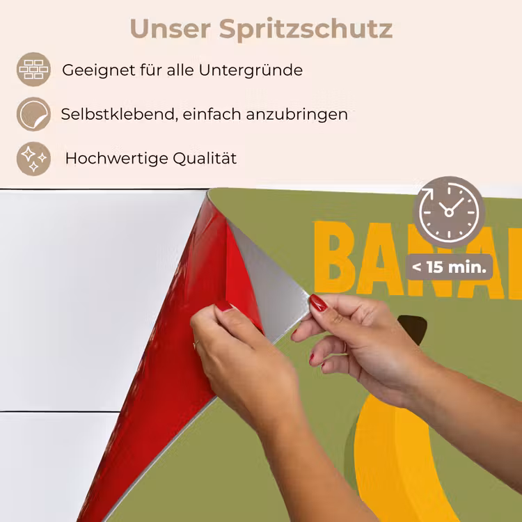 Spritzschutz Küche - Banane - Minimalistisch - Gelb — 4