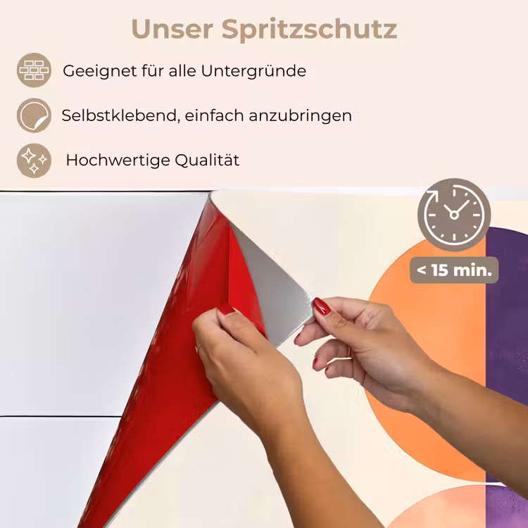 Spritzschutz Küche - Abstrakt - Kreise - Lila — 4