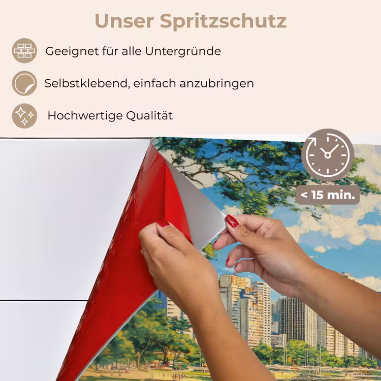 Spritzschutz Küche - Berg - Skyline - Strand - Wasser — 4