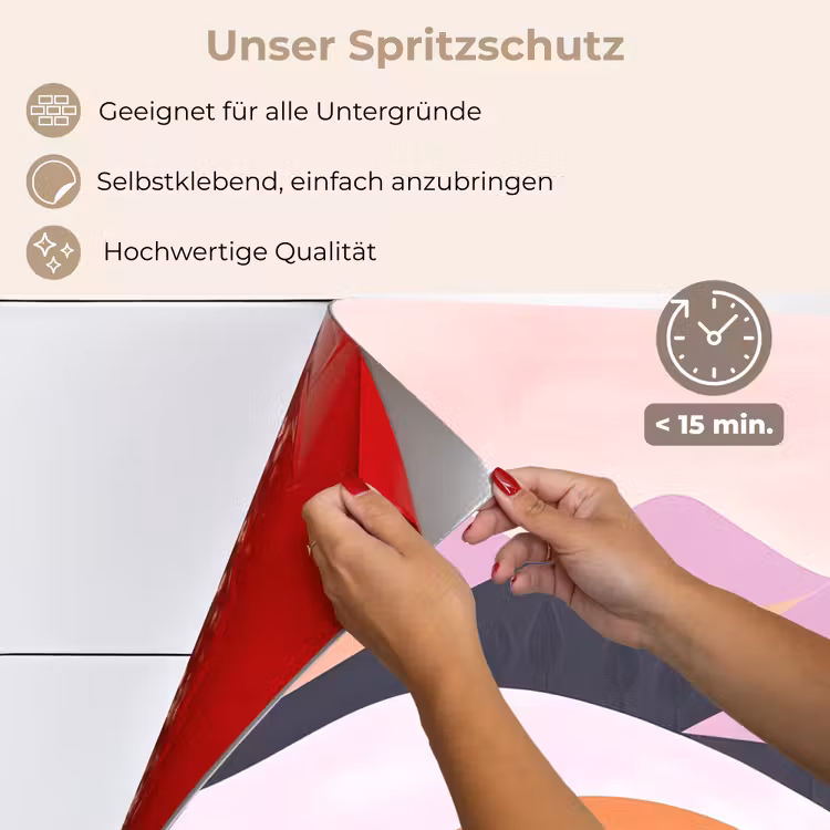 Spritzschutz Küche - Abstrakt - Hügel - Bäume - Grün — 4