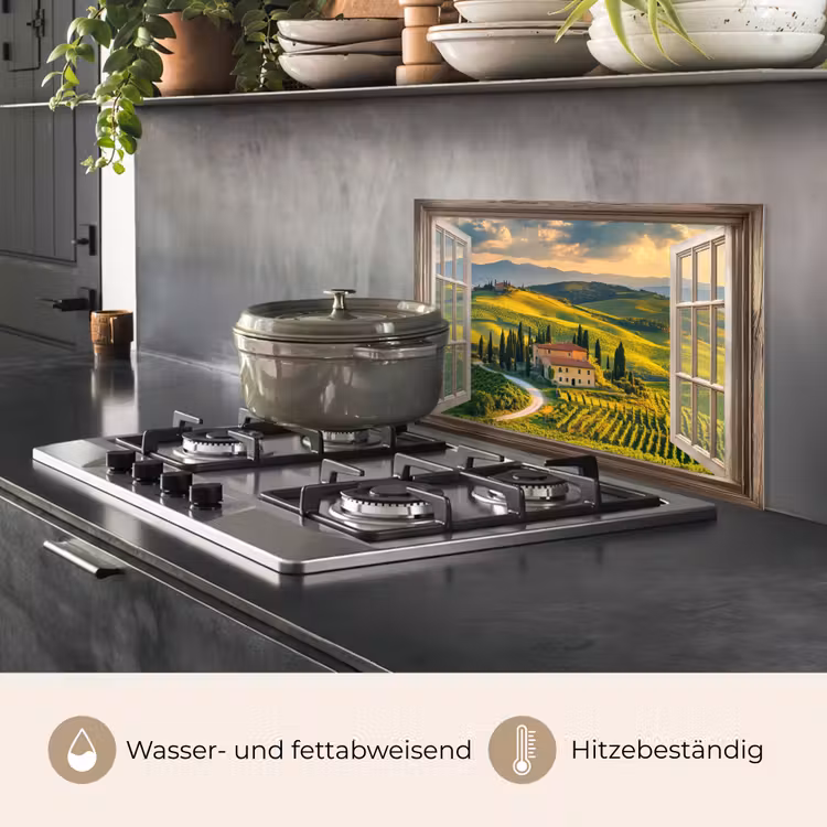 Spritzschutz Küche - Ansichten - Toskana - Landschaft - Sommer — 2