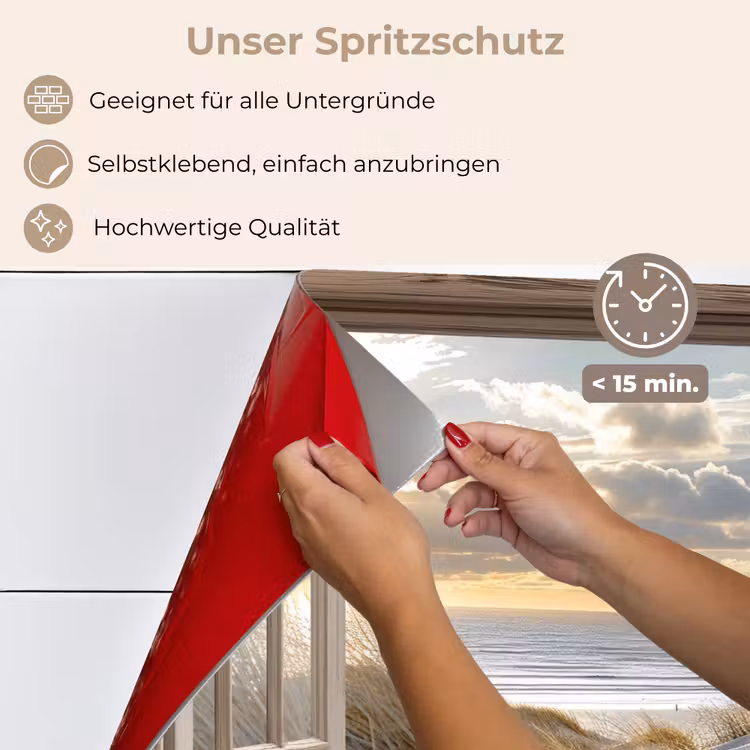 Spritzschutz Küche - Aussicht - Strand - Dünen - Meer - Natur — 4