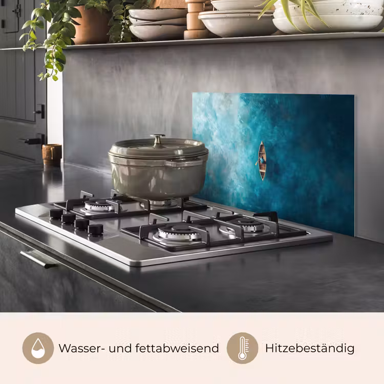 Spritzschutz Küche - Boot - Wasser - Blau — 2