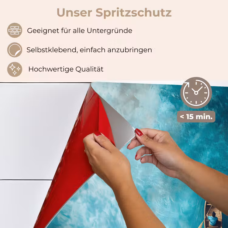 Spritzschutz Küche - Boot - Wasser - Blau — 4