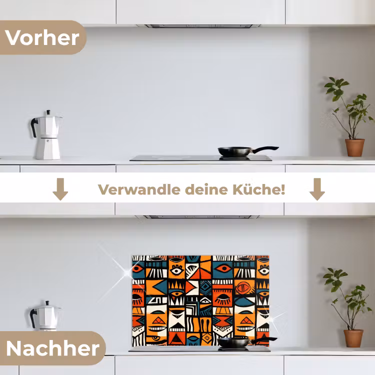 Spritzschutz Küche - Abstrakt - Gesichter - Mosaik — 7