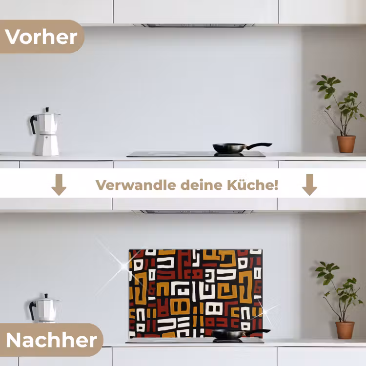 Spritzschutz Küche - Abstrakt - Muster - Rot — 7