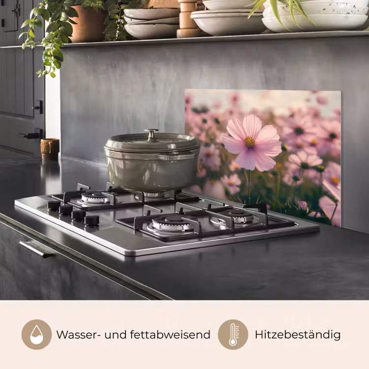 Spritzschutz Küche - Blumen - Lila - Unscharf — 2