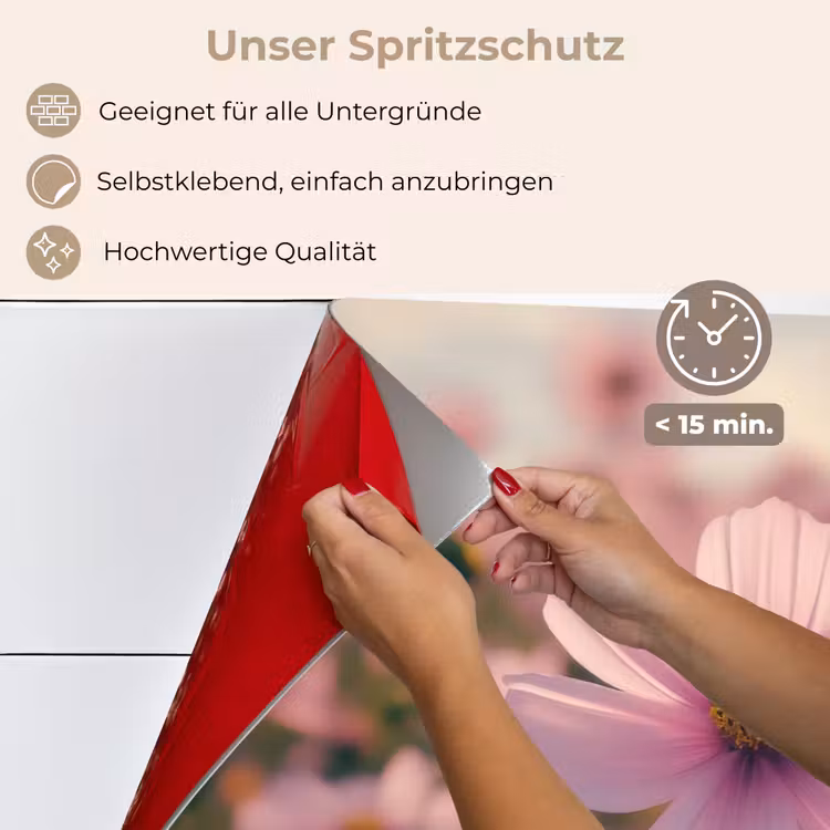 Spritzschutz Küche - Blumen - Lila - Unscharf — 4