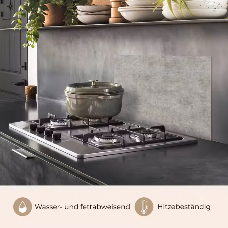 Spritzschutz Küche - Beton - Alt - Grau - Muster — 2