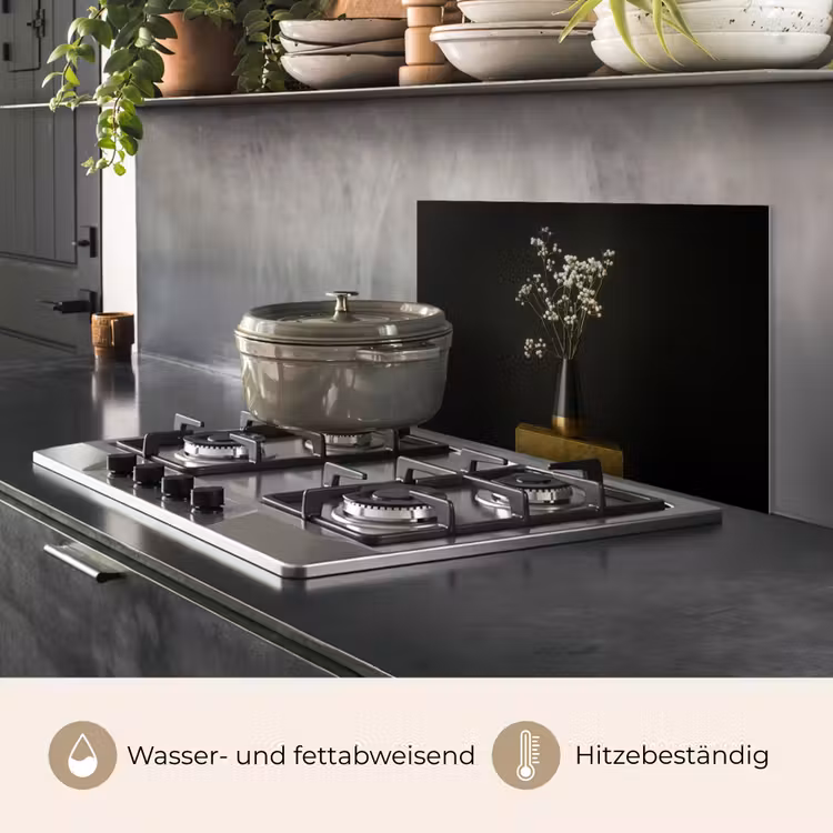 Spritzschutz Küche - Blumenzwiebeln - Weiß - Vase - Minimalistisch — 2