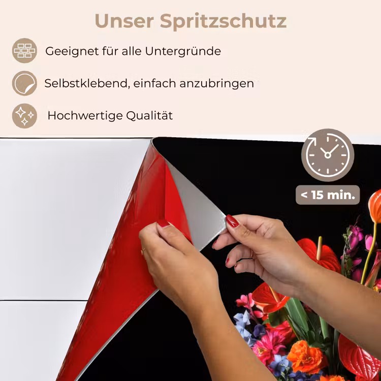 Spritzschutz Küche - Blumen - Blumenstrauß - Ornamental — 4