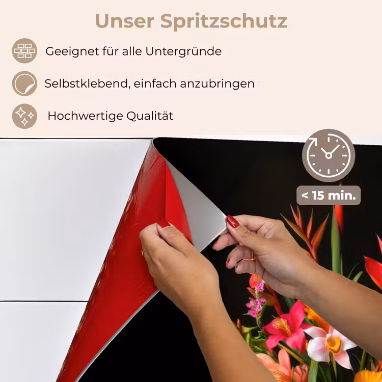 Spritzschutz Küche - Blumenstrauß - Blumen - Exotisch — 4