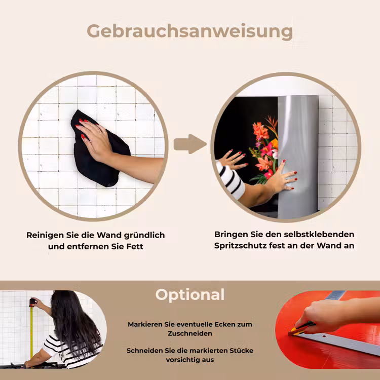 Spritzschutz Küche - Blumenstrauß - Blumen - Exotisch — 6