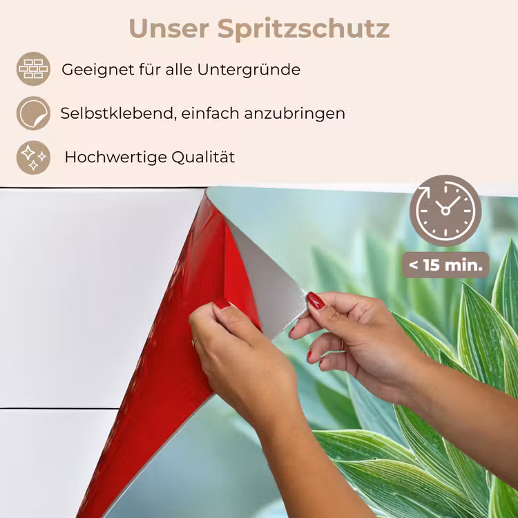 Spritzschutz Küche - Blatt - Pflanze - Grün - Textur — 4
