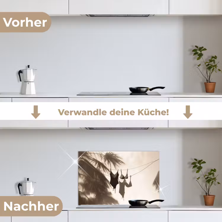 Spritzschutz Küche - Bademode - Palmen - Schatten - Tropisch — 7