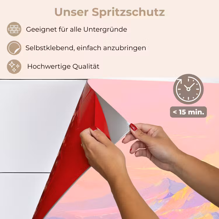 Spritzschutz Küche - Berggipfel - Wolken - Verträumt — 4