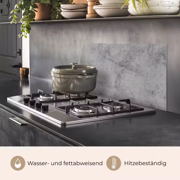 Spritzschutz Küche - Beton - Grau - Muster — 2