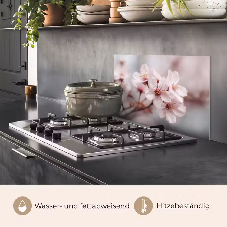 Spritzschutz Küche - Blüten - Staubgefäße - Gelb - Unscharf — 2