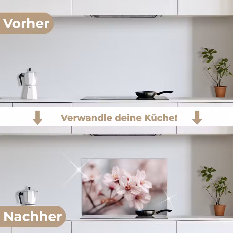 Spritzschutz Küche - Blüten - Staubgefäße - Gelb - Unscharf — 7