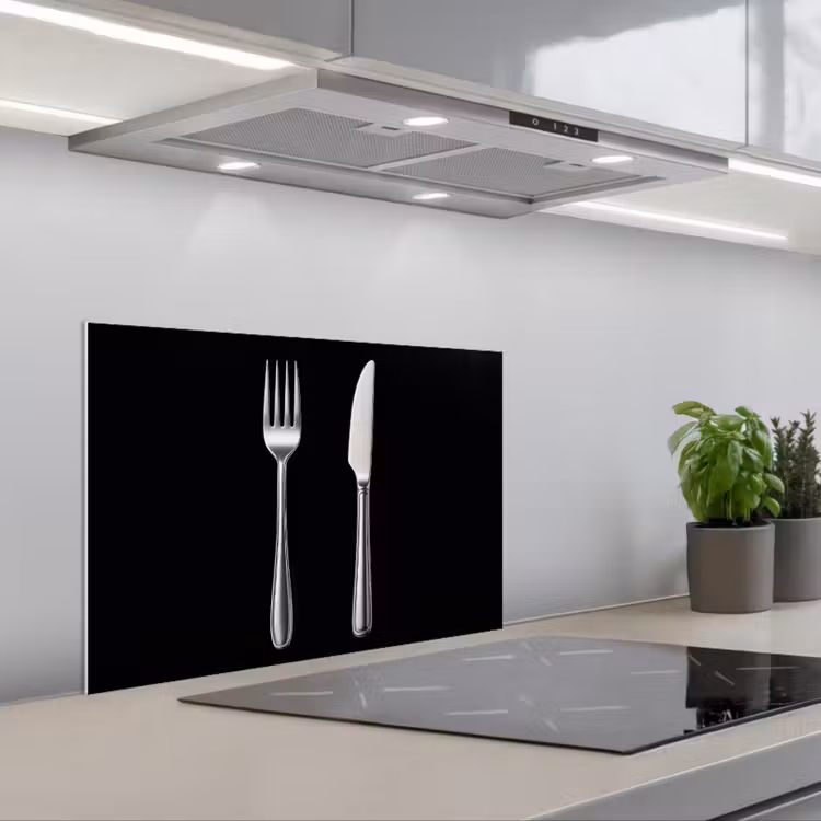 Spritzschutz Küche - Besteck - Klassisch - Elegant — 1