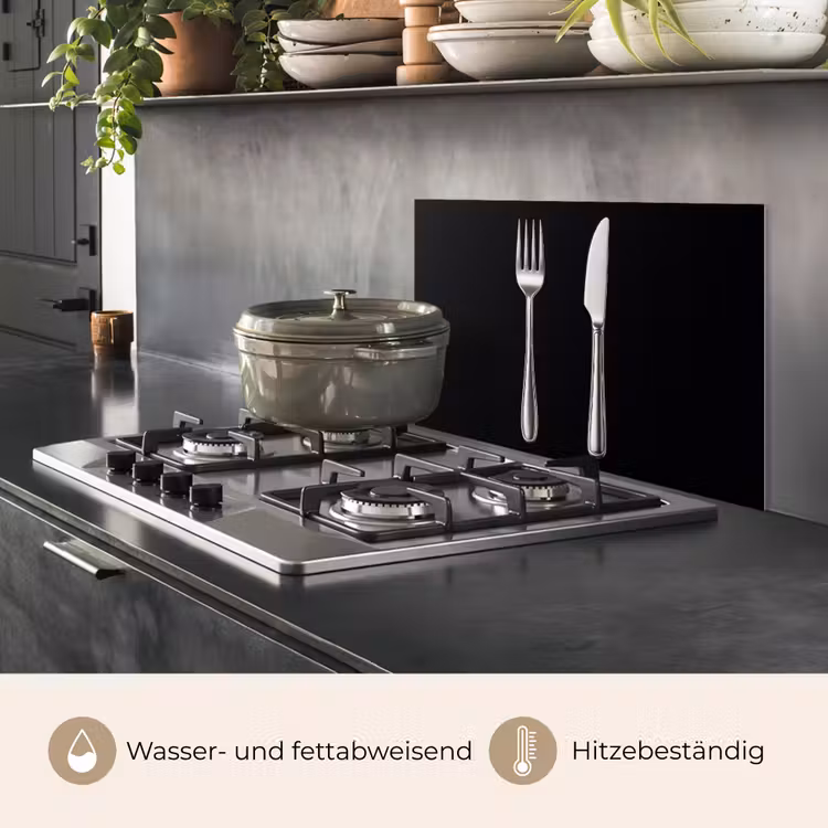 Spritzschutz Küche - Besteck - Klassisch - Elegant — 2