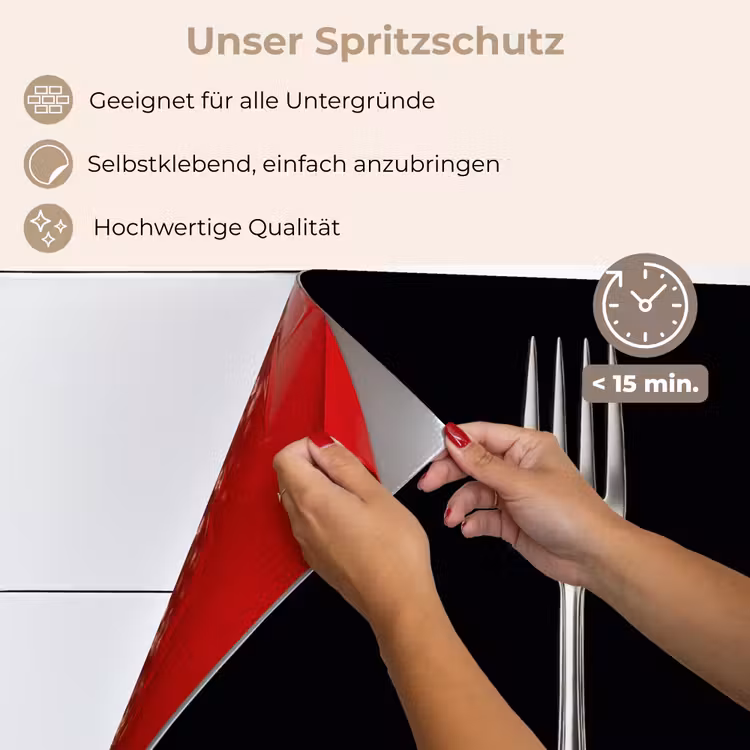 Spritzschutz Küche - Besteck - Klassisch - Elegant — 4