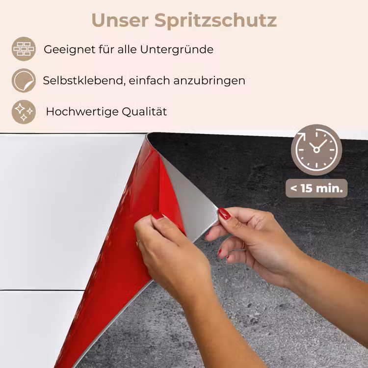Spritzschutz Küche - Beton - Grau - Retro - Zement - Textur — 4