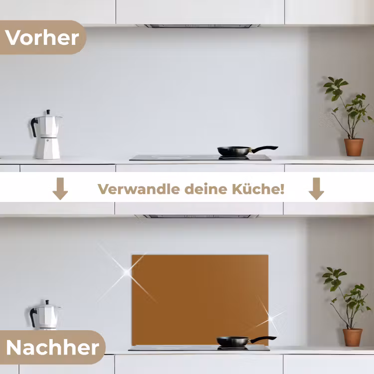 Spritzschutz Küche - Braun - Erdton - Unifarben — 7