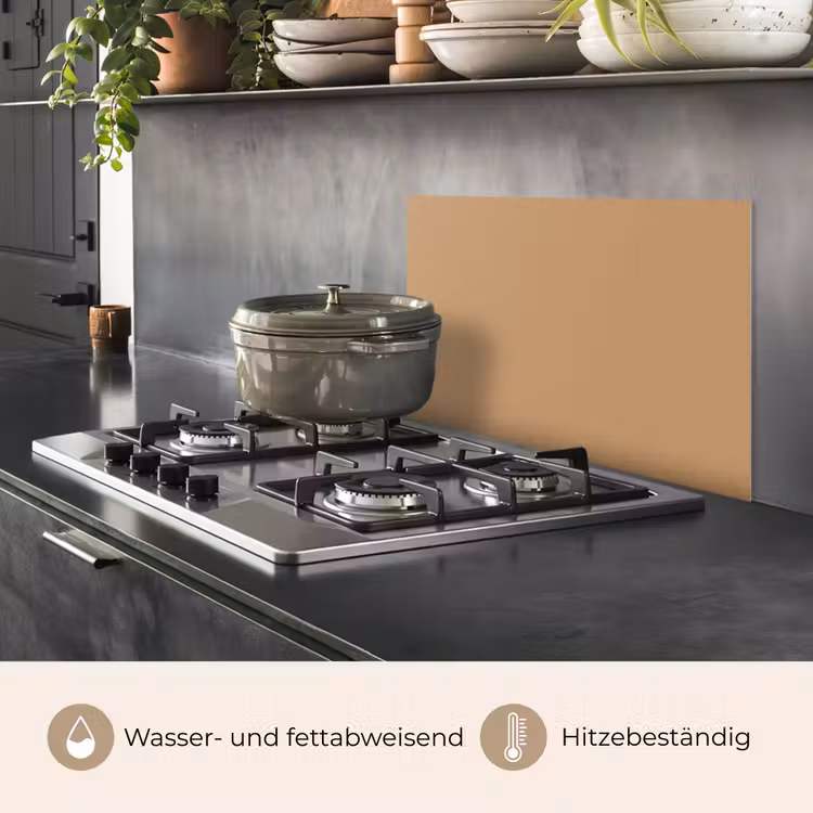 Spritzschutz Küche - Braun - Unifarbener Druck — 2
