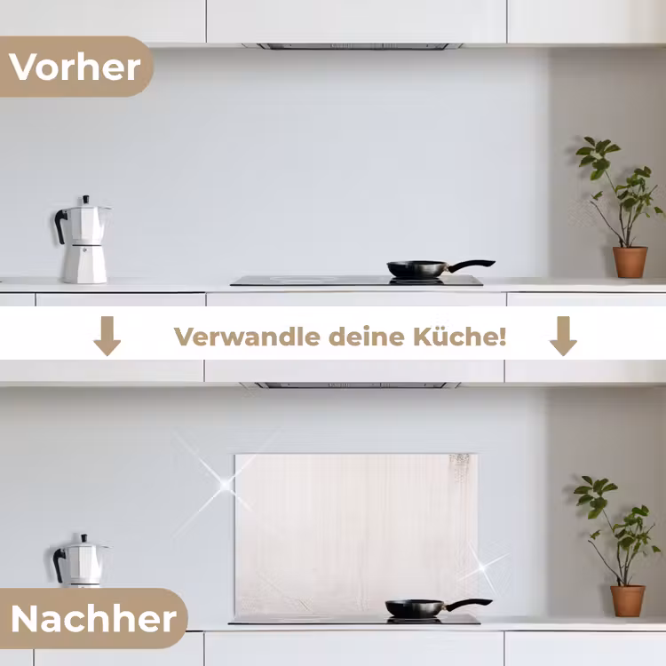 Spritzschutz Küche - Beton - Wand - Weiß — 7