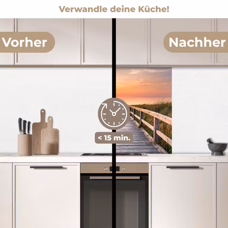 Küchenrückwand - Düne - Natur - Holz — 2