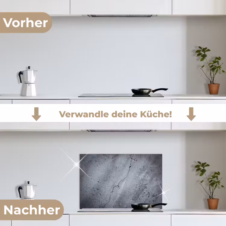 Spritzschutz Küche - Beton - Grau - Riss — 7