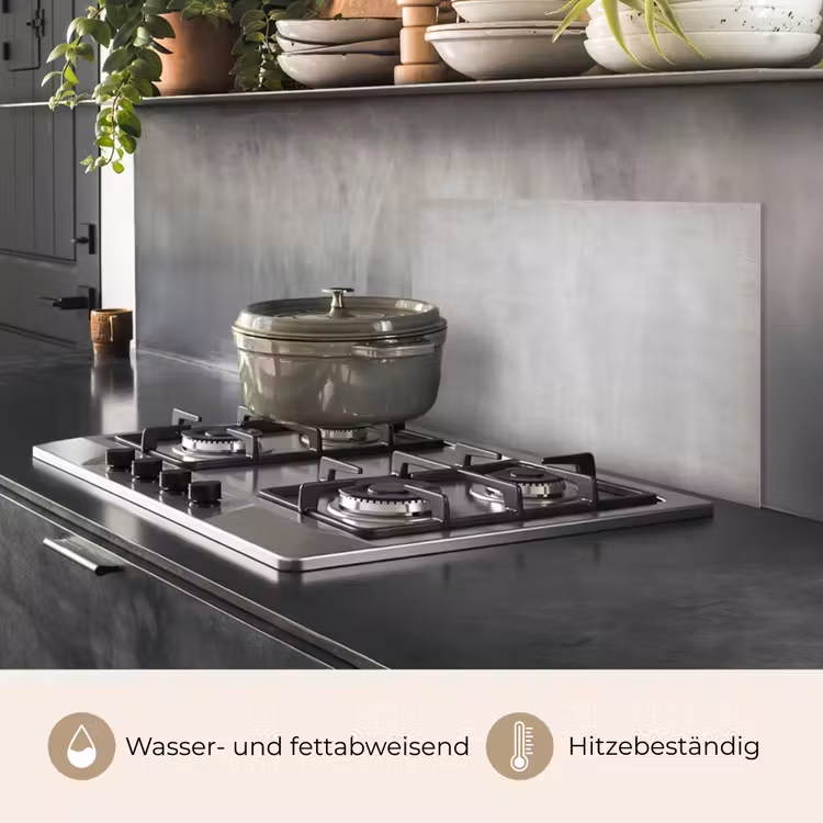 Spritzschutz Küche - Beton - Grau - Zement - Industriell - Strukturiert — 2