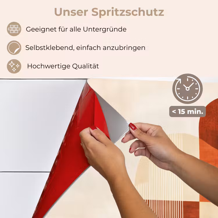 Spritzschutz Küche - Bögen - Beige - Formen — 4