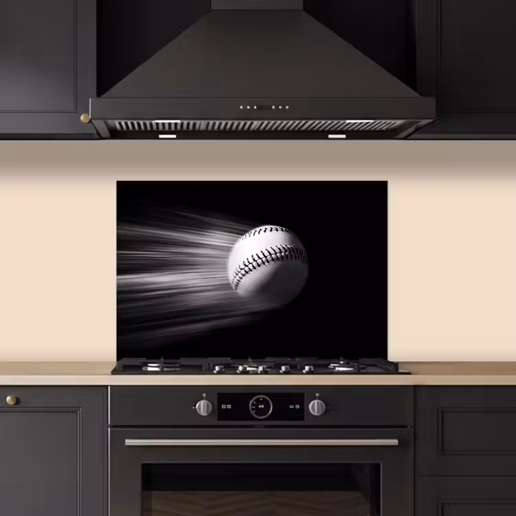 Spritzschutz Küche - Baseball - Weiß - Fliegen — 5