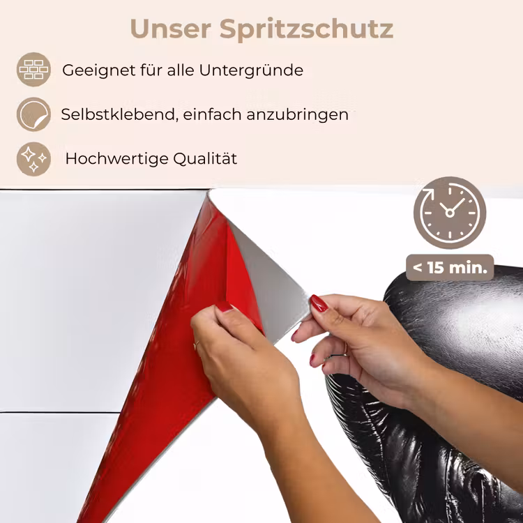 Spritzschutz Küche - Boxhandschuh - Schwarz - Hand — 4