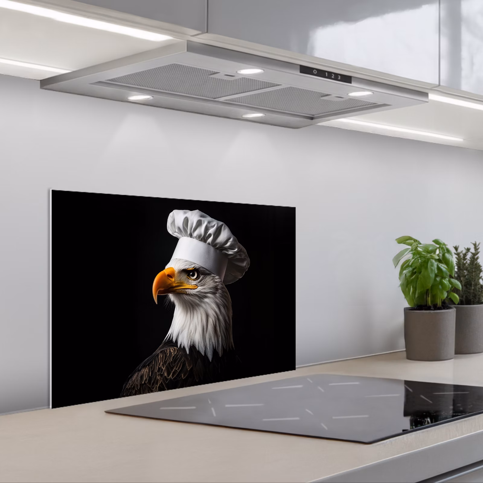 Spritzschutz Küche - Adler - Amerika - Kochmütze - Vogel - Robust — 1
