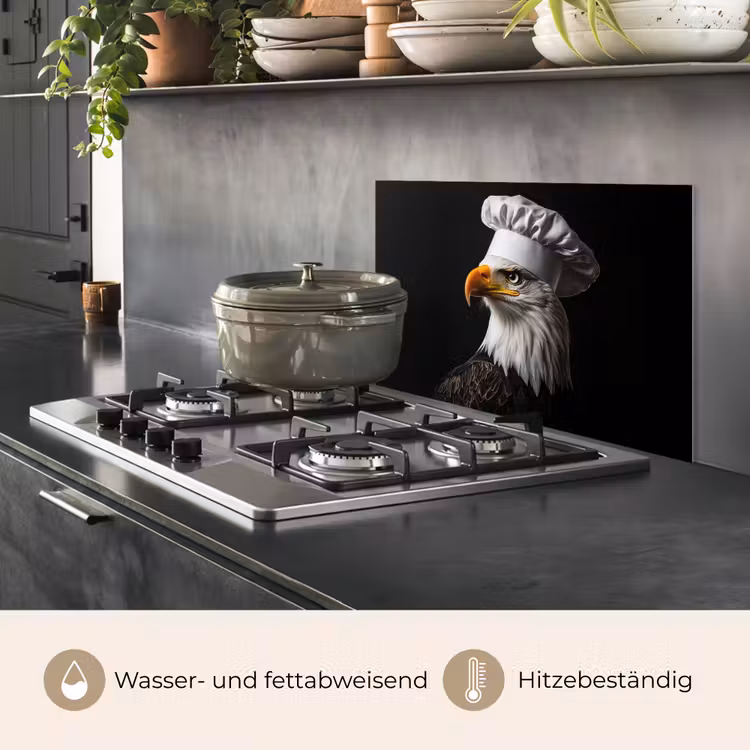 Spritzschutz Küche - Adler - Amerika - Kochmütze - Vogel - Robust — 2