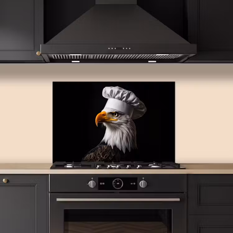 Spritzschutz Küche - Adler - Amerika - Kochmütze - Vogel - Robust — 5