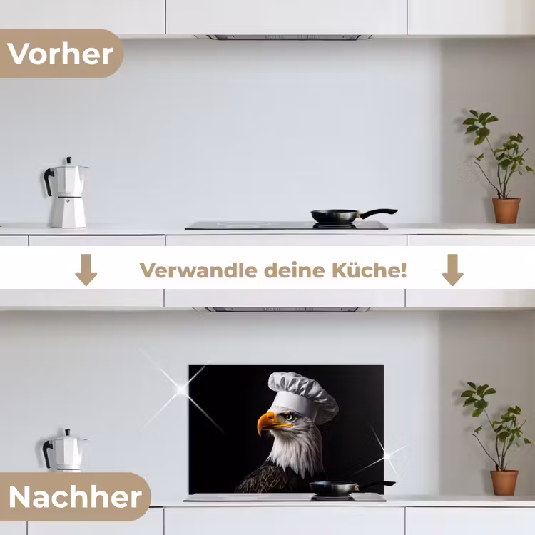 Spritzschutz Küche - Adler - Amerika - Kochmütze - Vogel - Robust — 7